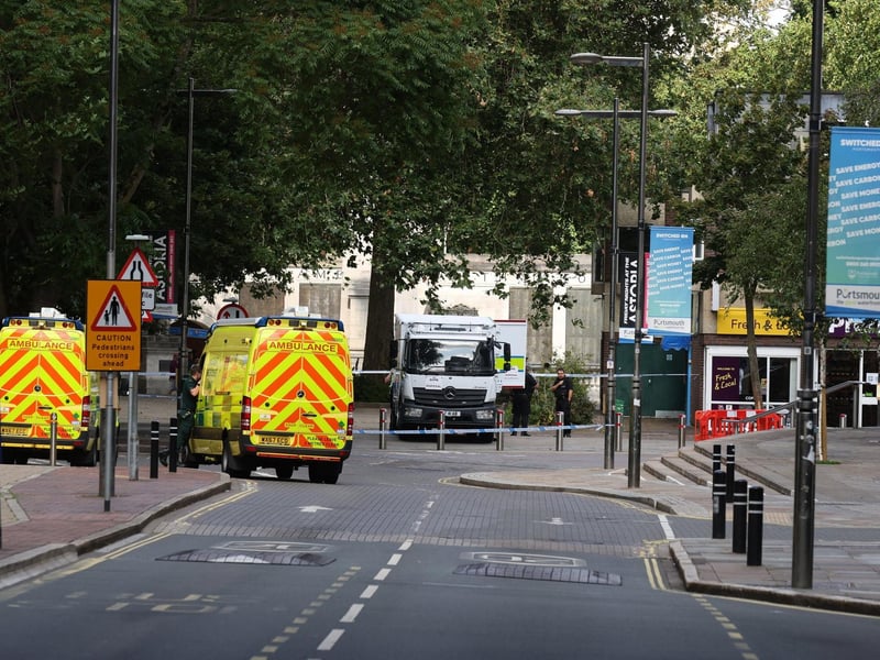 Emergency services flocked to the railway station and shut it off to the public.