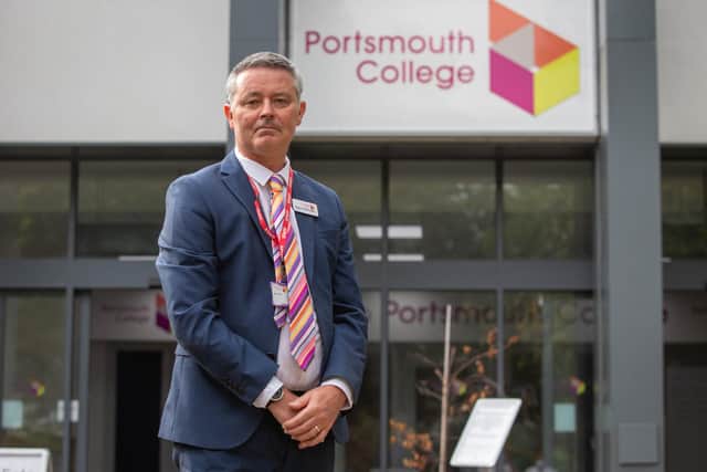 Portsmouth College principal, Simon Barrable, has branded the timing of the government's triple lock system a 'disgrace'.
Picture: Habibur Rahman