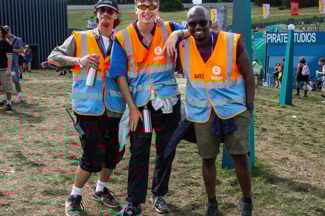 Oxfam Volunteers at Boomtown.