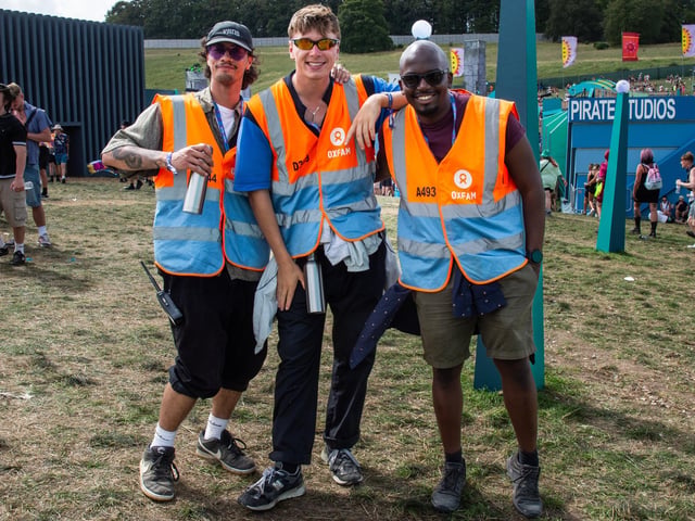 Oxfam Volunteers at Boomtown.
