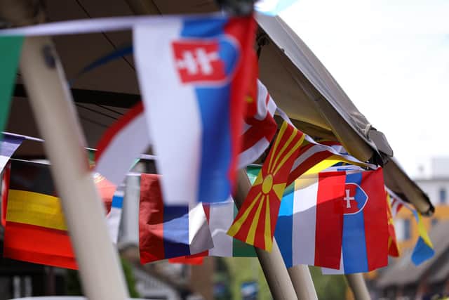 Euro 2020 flags at The Shepherds Crook pub, Fratton
Picture: Chris Moorhouse (jpns 110621-47)
