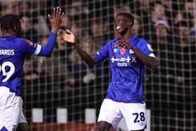 Ipswich's Panutche Camara is rumoured be interesting Pompey - but John Mousinho has set the record straight. Picture: Ryan Pierse/Getty Images
