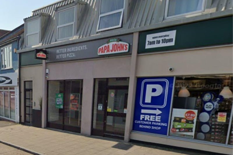 Papa John's Pizza in Gosport was given the maximum score of five after assessment on May 12, the Food Standards Agency's website shows.