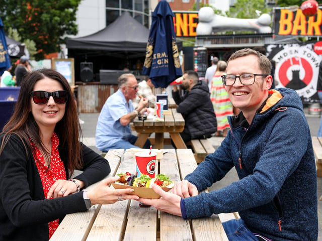Emily and Michael Dore. British Street Food awards at Gunwharf Quays, Portsmouth Picture: Chris Moorhouse (080624-19)