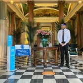Queens Hotel duty manager, Elliott Cottrell, in the lobby. Picture: Queens Hotel.