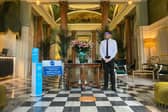 Queens Hotel duty manager, Elliott Cottrell, in the lobby. Picture: Queens Hotel.