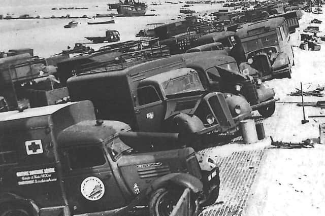 The vast array of British and French vehicles left abandoned along Dunkirk Promenade.