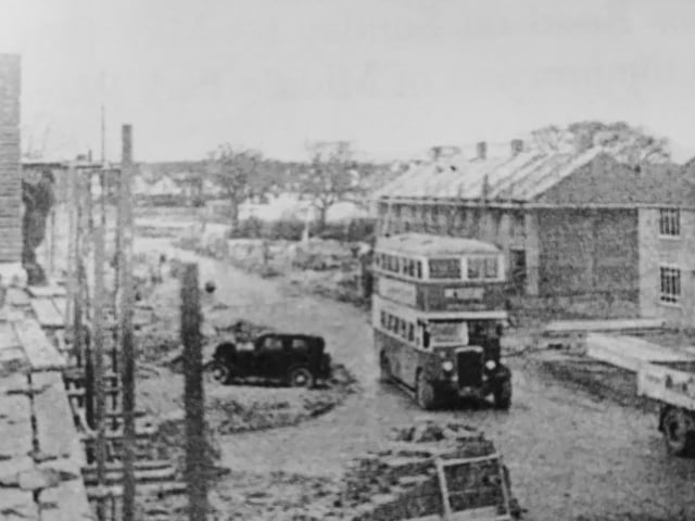 Botley Drive houses under construction in Leigh Park, circa 1953. Pic. Barry Cox collection