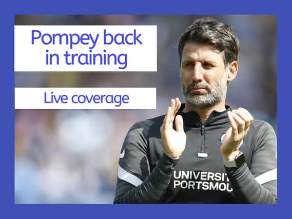 Pompey boss Danny Cowley has welcomed his players back for pre-season training today