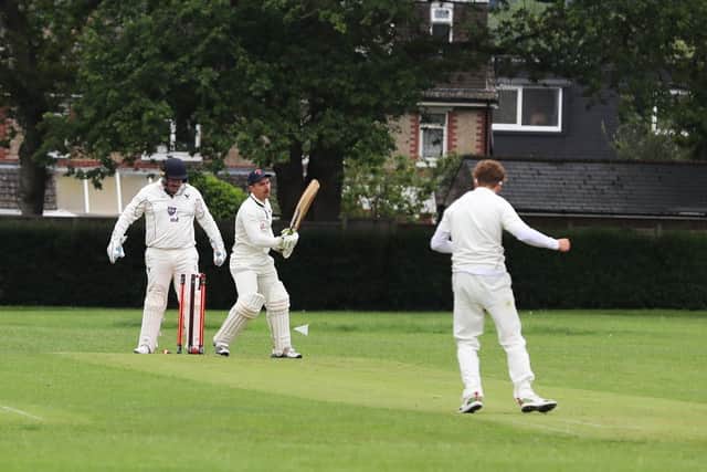 Jake Charman is bowled. Picture: Sam Stephenson