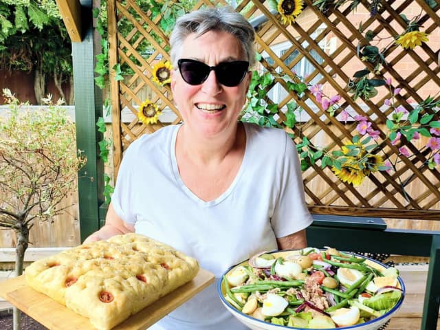 Karen Wright served her girlfriends salad Nicoise with focaccia