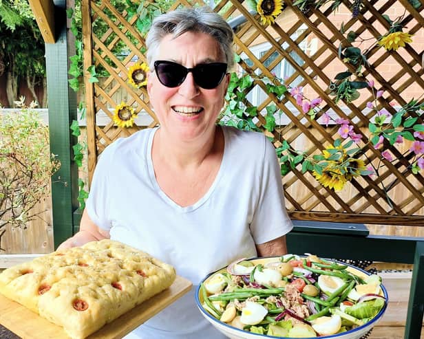Karen Wright served her girlfriends salad Nicoise with focaccia