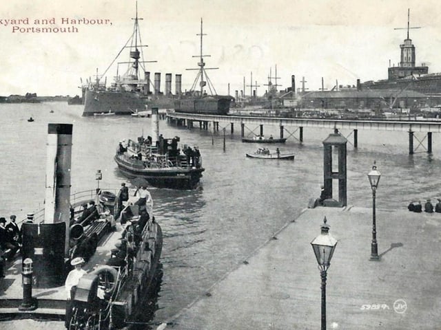 The Gosport Ferry around the First World War.