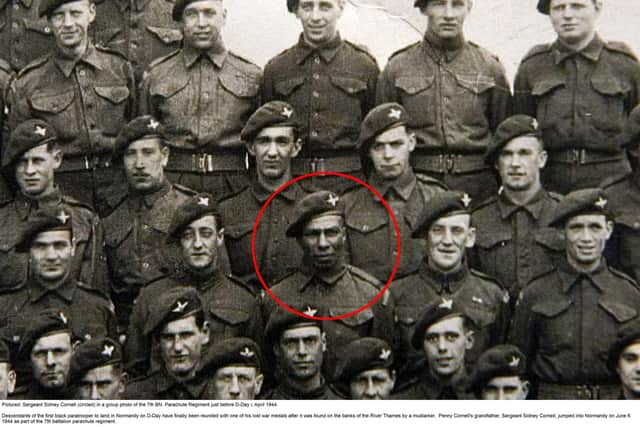 Pictured: Sergeant Sidney Cornell (circled) in a group photo of the 7th BN, the Parachute Regiment just before D-Day. April 1944.
Photo: Family/Solent News