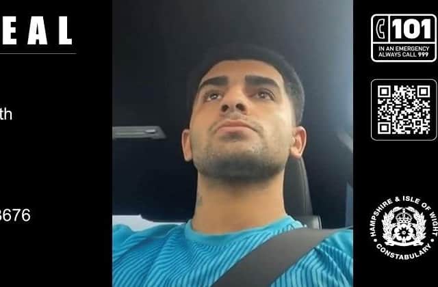 Police want to speak to this man. Pic Hants police