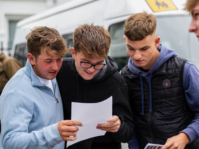 Delighted students share their results
