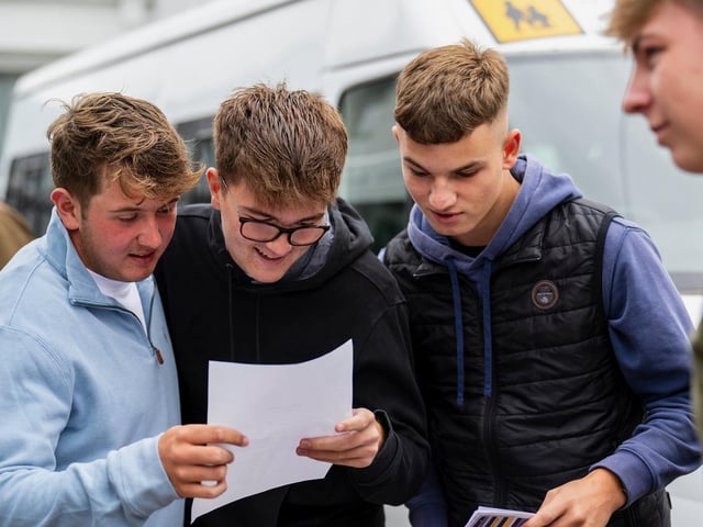 Delighted students share their results