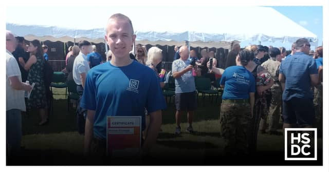 HSDC student Archie Dinnage at the annual PDS Pass-Off Parade.
