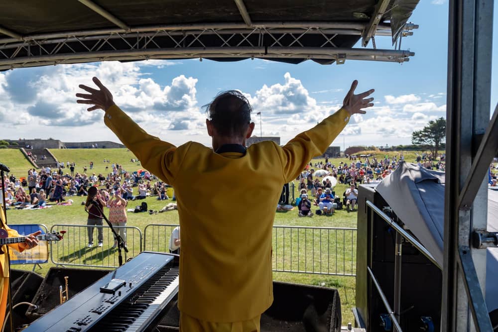 Live at the Bandstand is due to move to the Wedgewood Rooms in Southsea following concerns over the weather forecast. Pictured is Jive Aces performing at the Bandstand. Picture: Mike Cooter (210724)