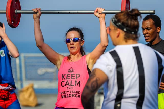 A sports afternoon held on the flight deck of HMS Duncan in the eastern Mediterranean in 2018.
NATO photo by GBRN LPhot Paul Hall