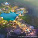 Artist rendering issued by Universal Destinations & Experiences of the first Universal theme park in Europe. Picture: Universal Destinations & Experiences