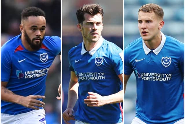 Pompey paid fees for Anton Walkes, left, John Marquis, centre, and Bryn Morris.