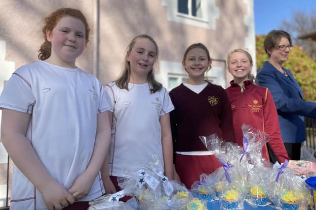 From left: Harriet Thomson, deputy head girl, Evie Morgan, head girl, Charley Boyd, deputy head girl, and Holly Haggard, deputy head girl.