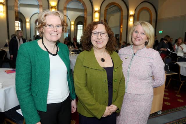 Alison Jeffery, director of children services at Portsmouth City Council (left), Cllr. Suzy Horton, cabinet member for education and Janet Pearce, HMI Ofsted. Ms Jeffrey said that school absence is higher in Portsmouth than many other local authorities.

Picture: Sarah Standing