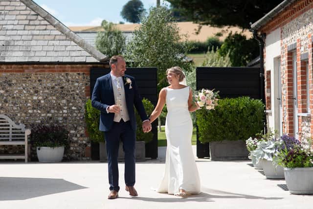 Emily and Graham Burns celebrate their big day.
Photo: Hana Venn Photography