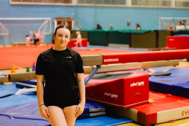 Cloe Travers (gymnast) at Fareham Leisure Centre Open Day