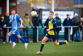 James Franklyn in action during the 5-1 win against Christchurch, where he scored twice. Picture: Dave Bodymore.