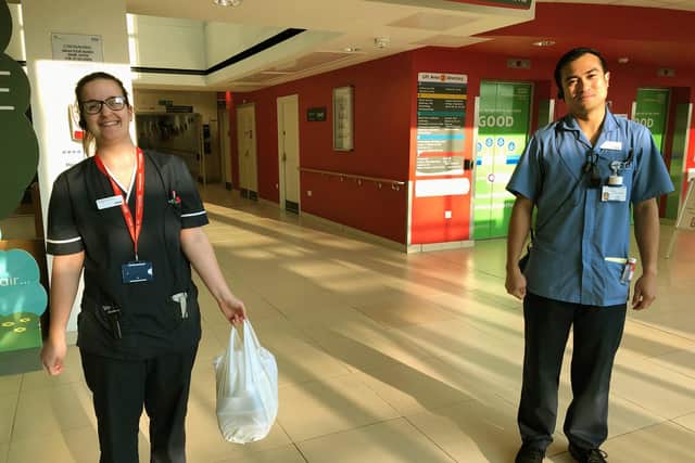 QA acute medical unit staff with free takeaways