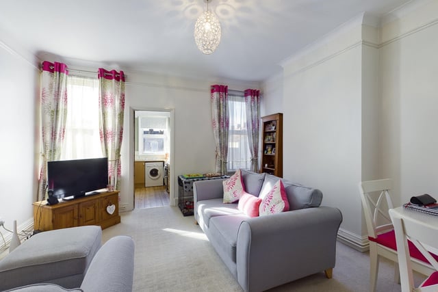 Thie two-bedroom apartment is on the market for £185,000. It is listed by Chinneck Shaw.