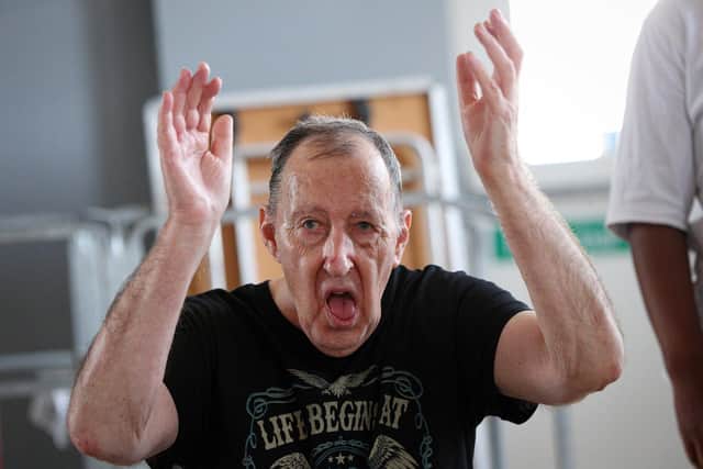 Glen Tyler joins in with the dancing. Pathways Support for adults with learning disabilities has reopened at Fratton Community Centre
Picture: Chris Moorhouse (jpns 290721-31)