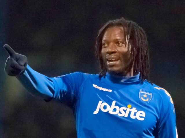 Pompey favourite Benjani is currently coaching at Fratton Park as he strives to earn his Uefa A coaching licence. Picture: Barry Zee