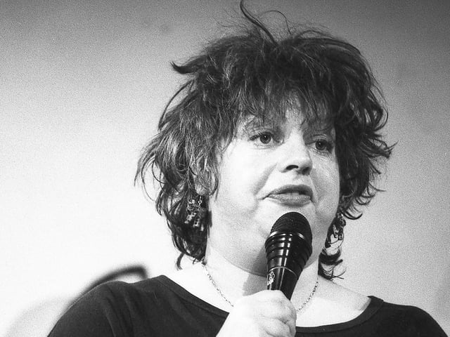 Comedian Jo Brand at The Wedgewood Rooms in the 90s.