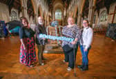 Pictured: World Oceans team creative director Roni Edwards, producer Roy Hanney, project manager Angela Parks and project evaulator, Anna Marie Flynn at St Maryâ€™s Church with some of the artwork thatâ€™s being exhibited

Picture: Habibur Rahman