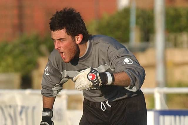 Alex Hards pictured playing for Fareham Town in 2005. Picture by Mick Young