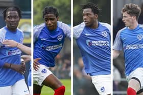 Pompey academy talents (L-R): Destiny Ojo, Koby Mottoh, Sam Folarin and Dan Murray.