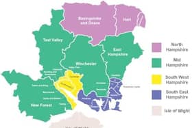 Map of the new Hampshire council area