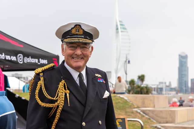 Sir Jonathon Band, former First Sea Lord, attending the Gosport Marine Day. Picture: Mike Cooter (040921)