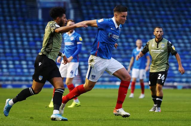 Callum Johnson could have played himself into Pompey's team for their League One opener against Shrewsbury. Picture: Joe Pepler