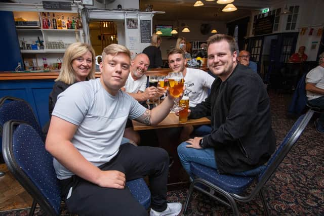 Fans at the Phoenix pub, Hilsea, Portsmouth on 18 June 2021

Picture: Habibur Rahman