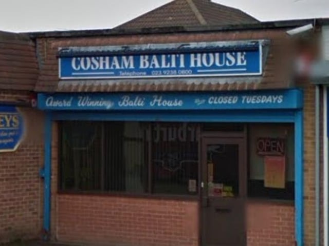 Cosham Balti House, 54 Tregaron Avenue, Cosham, is ranked 8th on TripAdvisor after being given a 4.5 star rating from 176 reviews.