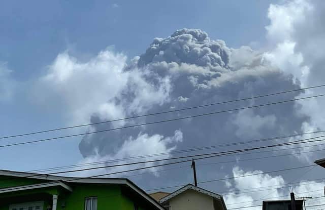 Image courtesy Zen Punnett shows the eruption of La Soufriere Volcano from Rillan Hill in Saint Vincent, erupting. Photo by Zen Punnet / AFP via Getty Images.