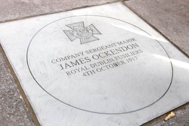 James Ockenden Victoria Cross Stone in Yorke Street, Portsmouth, Southsea.