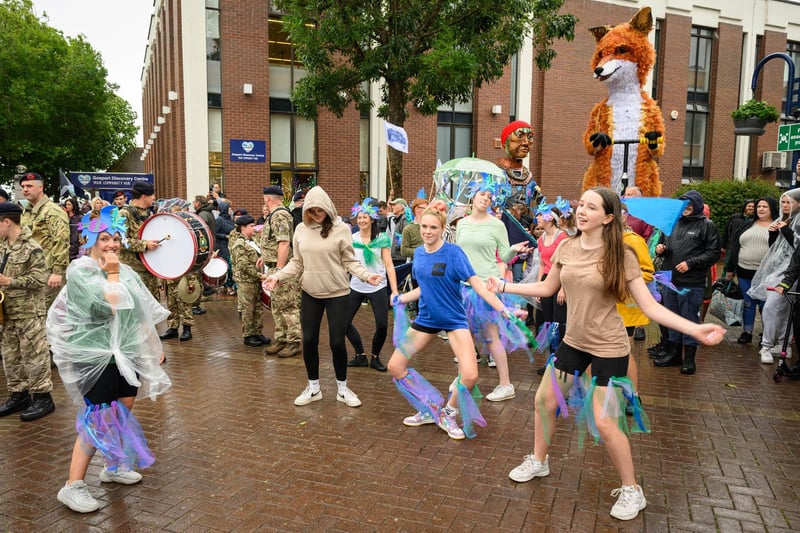 Pictured is: A carnival atmosphere despite the weather
Picture: Keith Woodland (170721-85)