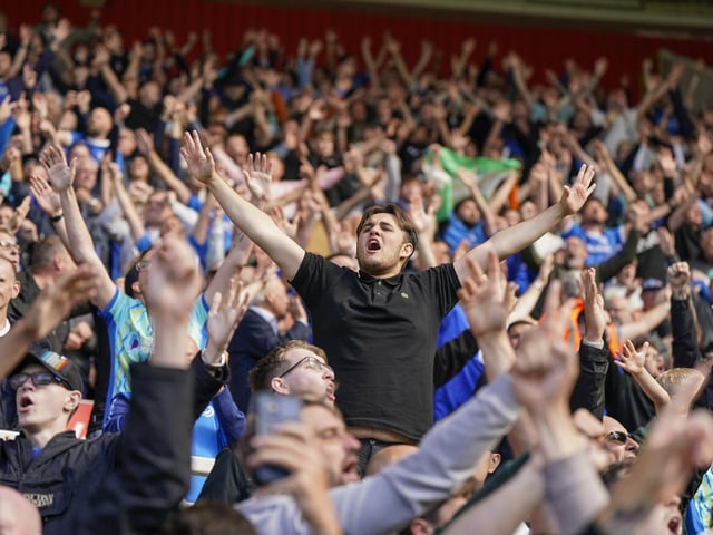 Loud and proud on the road with Pompey.