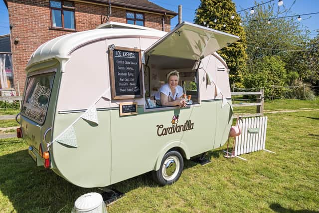Caravanilla at Catherington Craft Fair. Picture: Mike Cooter (310521)