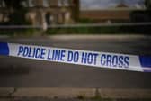 A female motorcyclist was left injured following a crash outside a fire station.